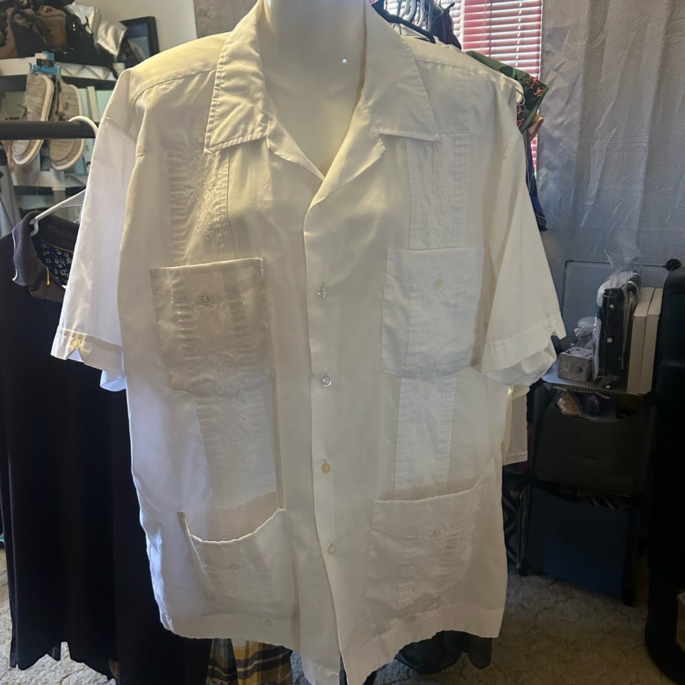 Men's Vintage Supreme White 4 pocket shirt